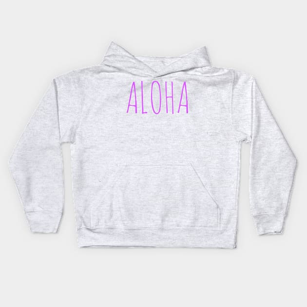 Aloha Hawaii Kids Hoodie by Coreoceanart